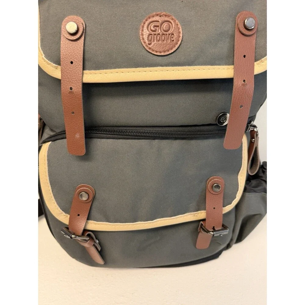 GOgroove DSLR Camera Backpack Case (Tan) for Photography and Laptop Travel Use W